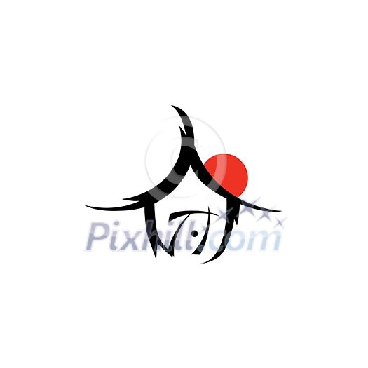 ink house symbol on white background ink house symbol on white background