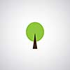 tree symbol  on gray background 