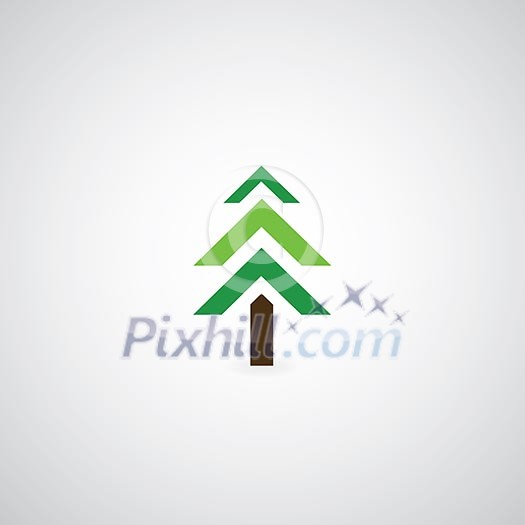 tree symbol on gray background tree symbol on gray background