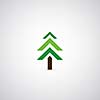 tree symbol  on gray background 