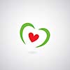 heart symbol  on gray background 