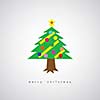 christmas tree symbol on gray background