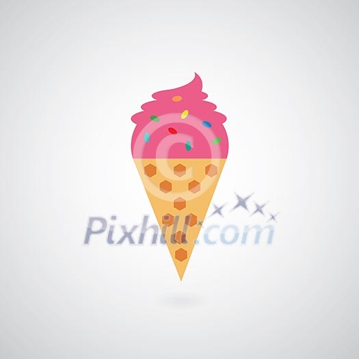 Ice cream on gray background Ice cream on gray background