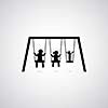 happy family time symbol in the  park 