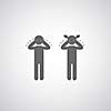 person cry symbol on gray background 