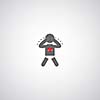 baby cry symbol on gray background
