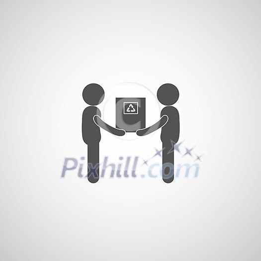 delivery services symbol on gray background delivery services symbol on gray background