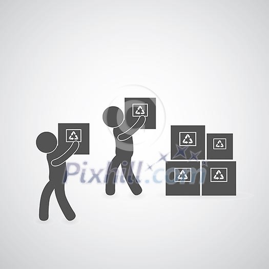 delivery services symbol on gray background delivery services symbol on gray background