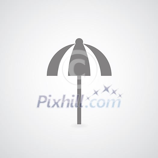 umbrella symbol on gray background umbrella symbol on gray background
