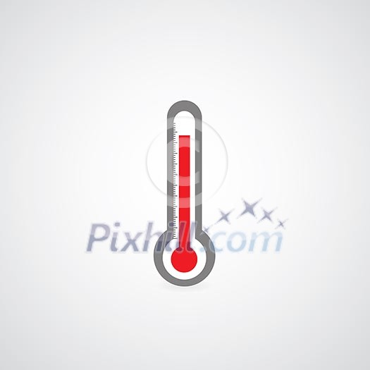 Thermometer symbol on gray background Thermometer symbol on gray background