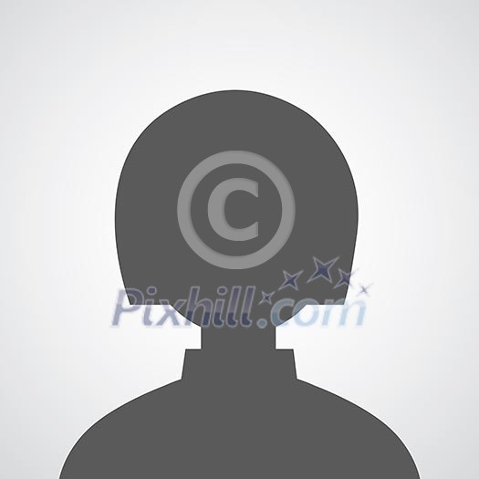 girl avatar profile picture on gray background girl avatar profile picture on gray background