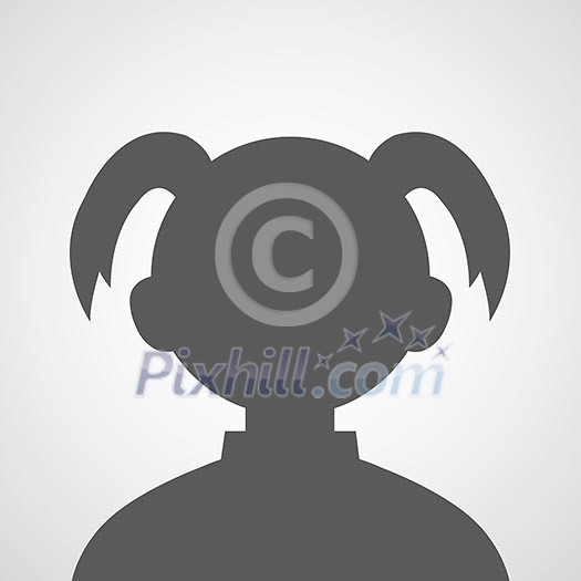 woman avatar profile picture on gray background woman avatar profile picture on gray background