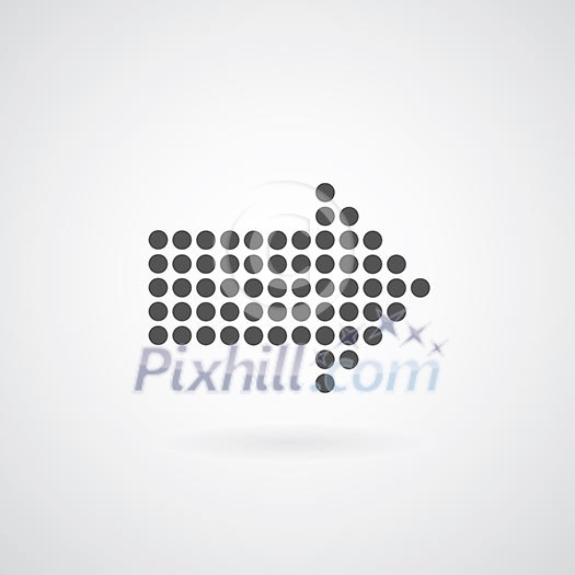 arrow symbol on gray background arrow symbol on gray background