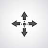 arrow symbol on gray background 