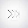 arrow symbol on gray background 