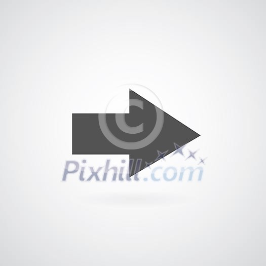 arrow symbol on gray background arrow symbol on gray background
