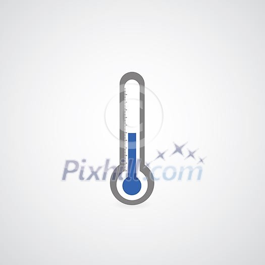 Thermometer symbol on gray background Thermometer symbol on gray background