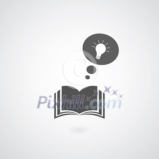book symbol on gray background book symbol on gray background