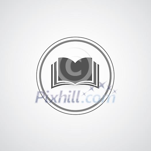 book symbol on gray background book symbol on gray background