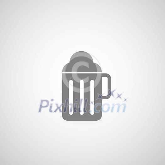beer symbol on gray background beer symbol on gray background
