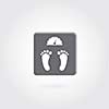 Scale icon on gray background