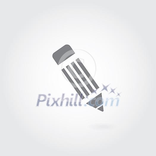 pencil symbol on gray background pencil symbol on gray background