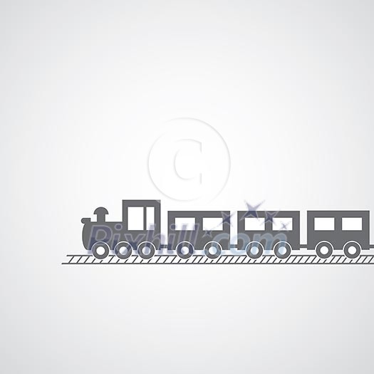 train symbol on gray background train symbol on gray background