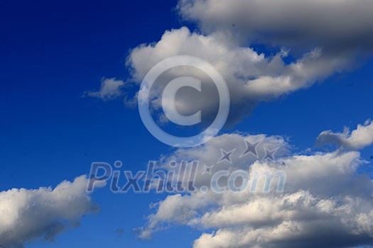 Blue sky with dramatic clouds nature background Blue sky with dramatic clouds nature background