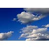 Blue sky with dramatic clouds nature background