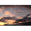 Blue sky with dramatic clouds nature background