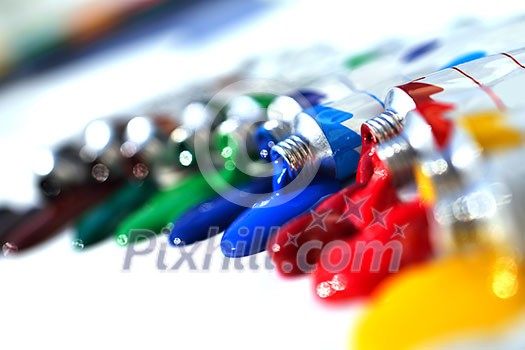 Colored splashes in abstract shape, isolated on white background Colored splashes in abstract shape, isolated on white background