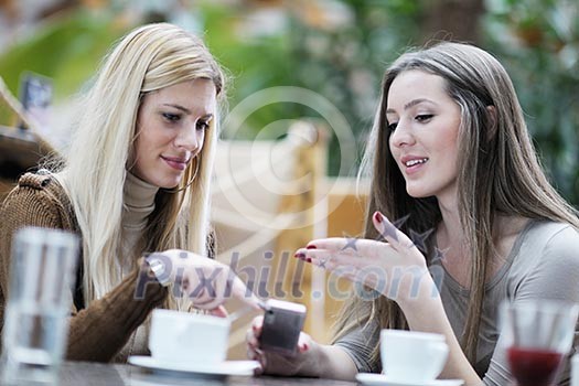 beautiful young woman student portrait while relax on coffee break beautiful young woman student portrait while relax on coffee break