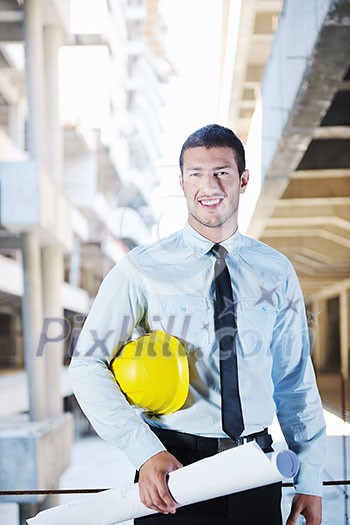 business man Architect engineer manager at construction site project business man Architect engineer manager at construction site project
