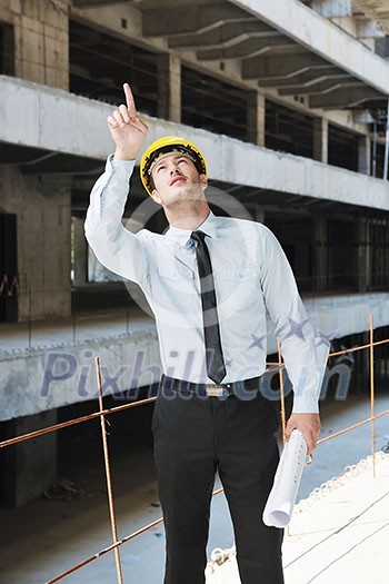 business man Architect engineer manager at construction site project business man Architect engineer manager at construction site project