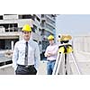 Team of business people in group, architect and engeneer  on construciton site check documents and business workflow on new building