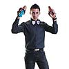young barman portrait isolated on white background with alcohol coctail drink
