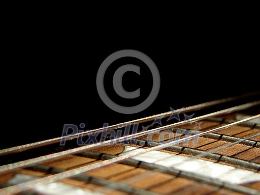 music concept with red electric guitar isolated on black background in dark music concept with red electric guitar isolated on black background in dark