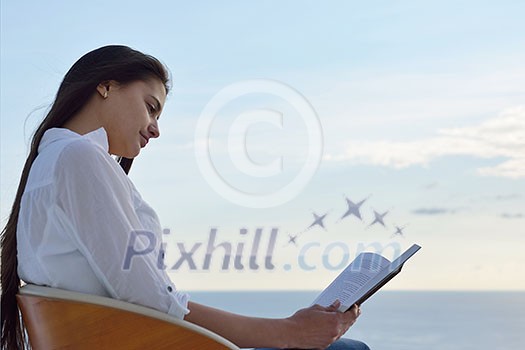happy young woman relaxing at home happy young woman relaxing at home