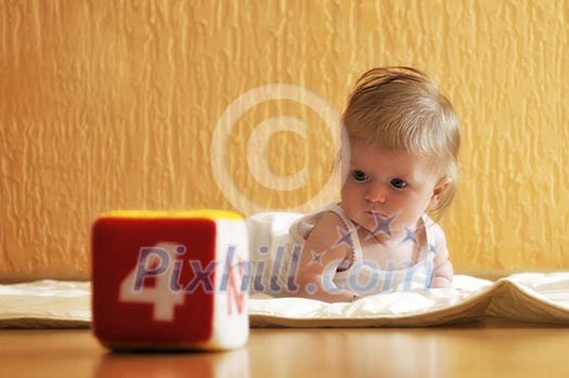 cute little baby indoor closeup portrait cute little baby indoor closeup portrait