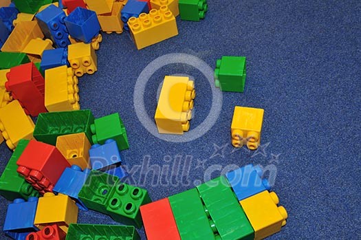 colorful brick toy background in child playground colorful brick toy background in child playground