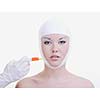 woman skincare and health concept with botox injection