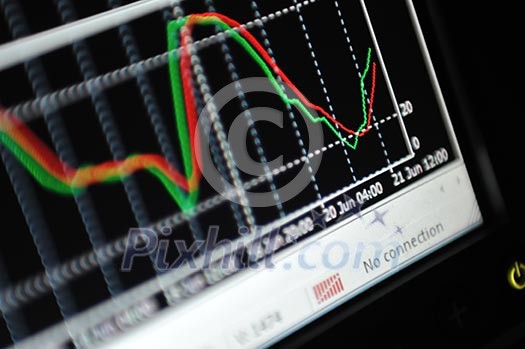 stock market graph on big lcd display closeup macro stock market graph on big lcd display closeup macro