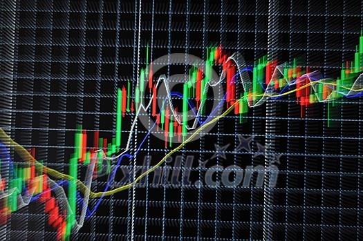 stock market graph on big lcd display closeup macro stock market graph on big lcd display closeup macro