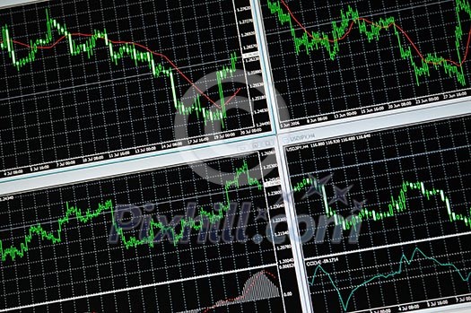 stock market graph on big lcd display closeup macro stock market graph on big lcd display closeup macro