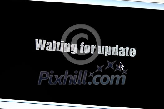 waiting for update sign on lcd display waiting for update sign on lcd display