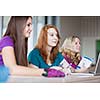 Students in class (color toned image)