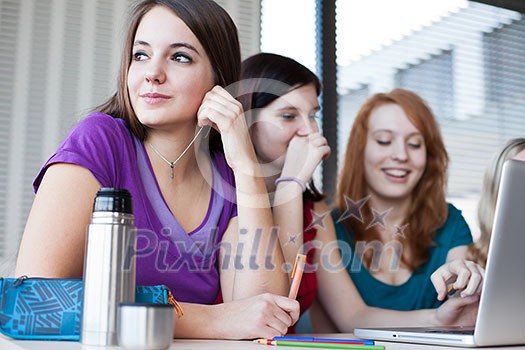 Students in class (color toned image) Students in class (color toned image)