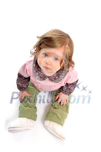 one happy baby child isolated on white background one happy baby child isolated on white background