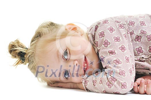 one happy child isolated on white background one happy child isolated on white background