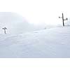 beautiful winter season landscape with ice snow and hard winds